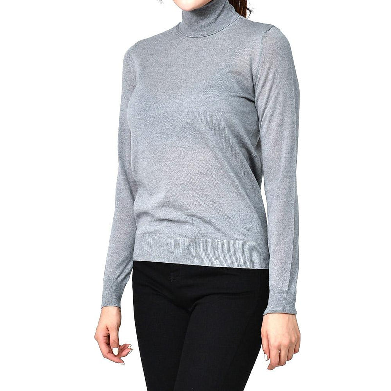 Emporio Armani Pure Virgin Wool Turtleneck Sweater Gray