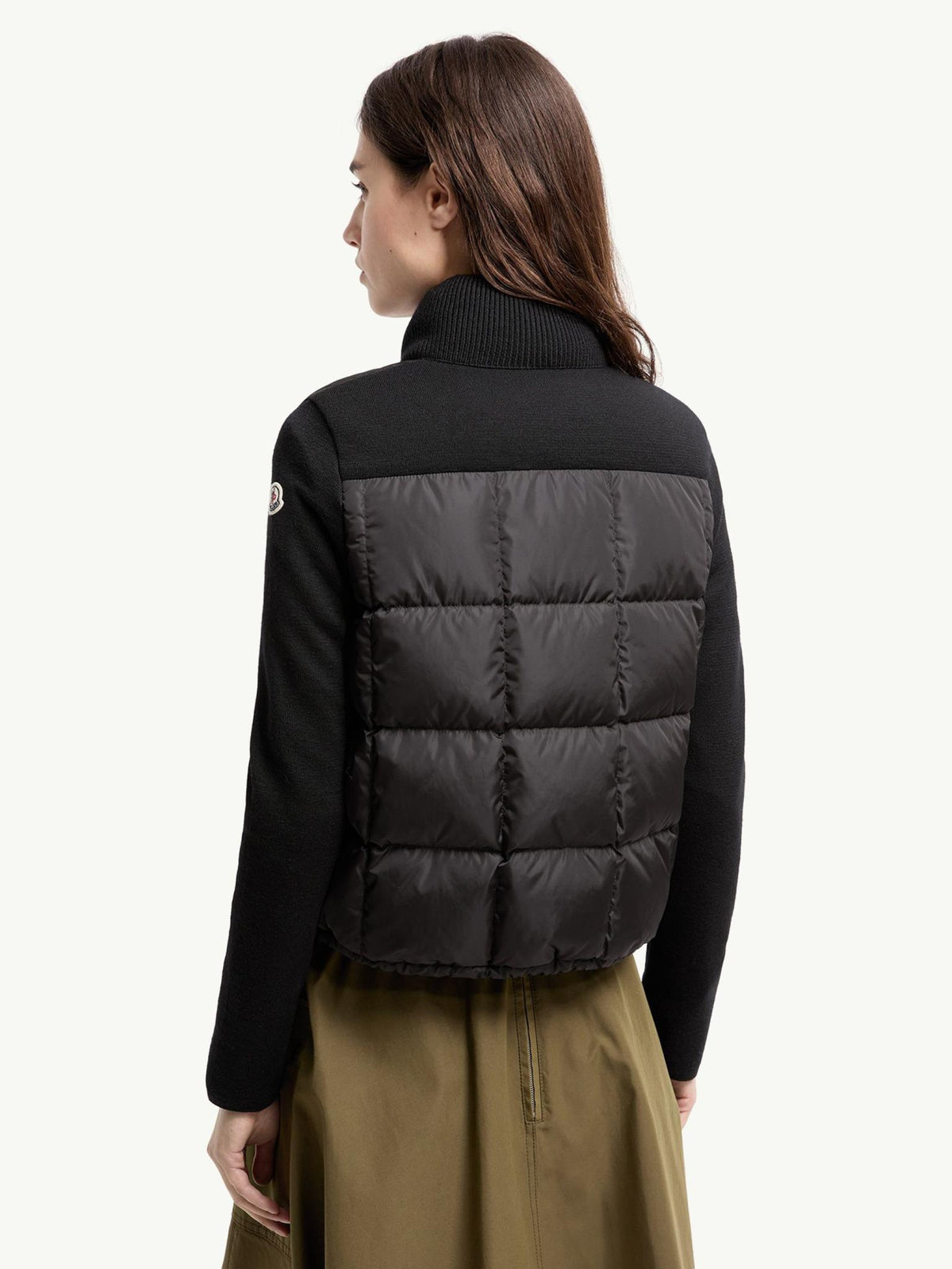 Moncler Black Nylon Bomber Down Jacket