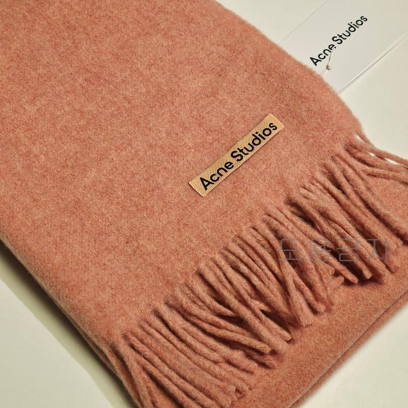 Acne Studios Narrow Scarf Rose Melange Wool Scarf