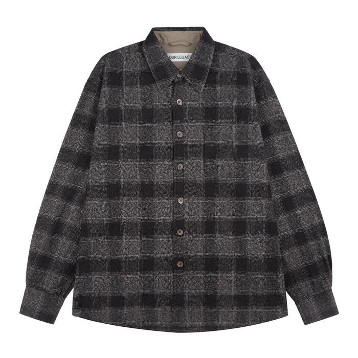 OUR LEGACY Oakland Low Twist Above Check Long Sleeve Shirt