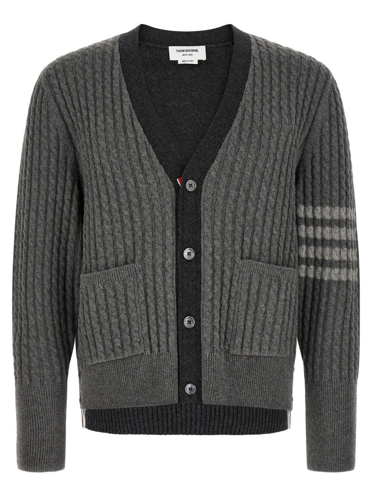 THOM BROWNE Wool Knit Cardigan Navy Men’s