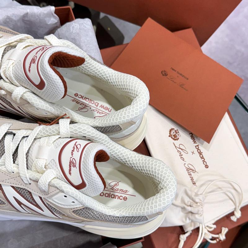 Loro Piana Cream Leather Low-Top Sneakers for Men 990v6