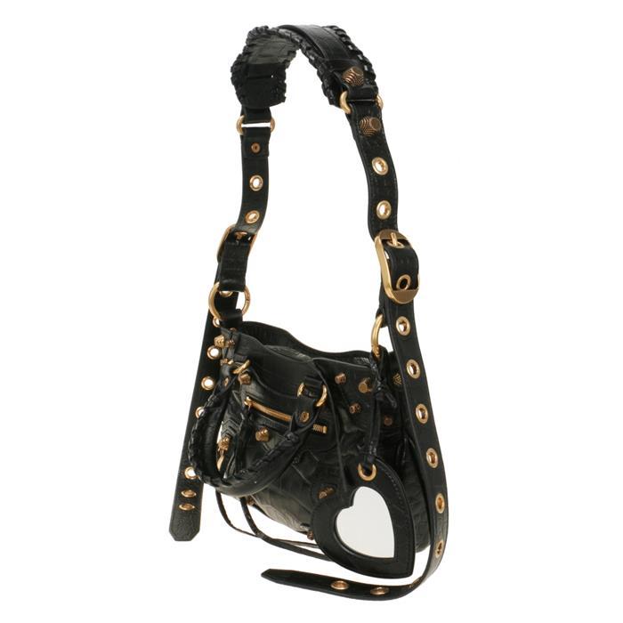 BALENCIAGA Neo Cagole S Leather Tote Bag Black