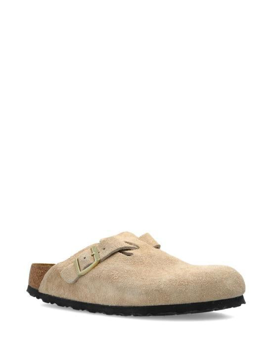 Birkenstock Boston Suede Leather Clogs Sandcastle Sandals/Slippers