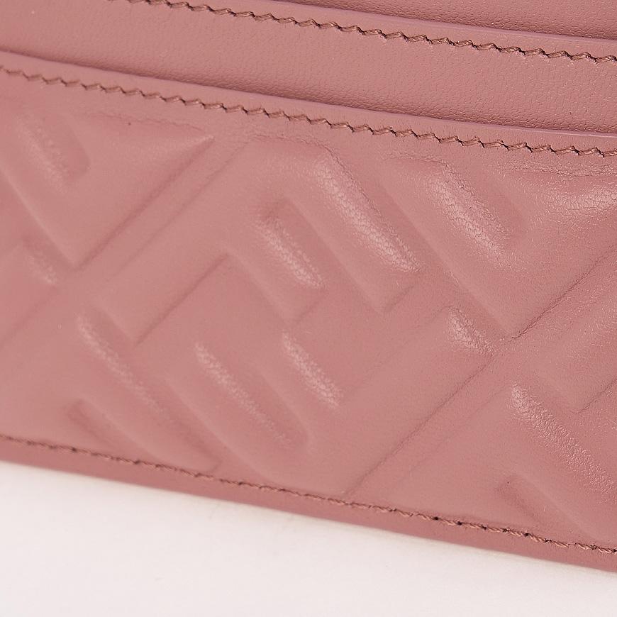 FENDI Women’s Baguette Leather Card Case Wallet Black