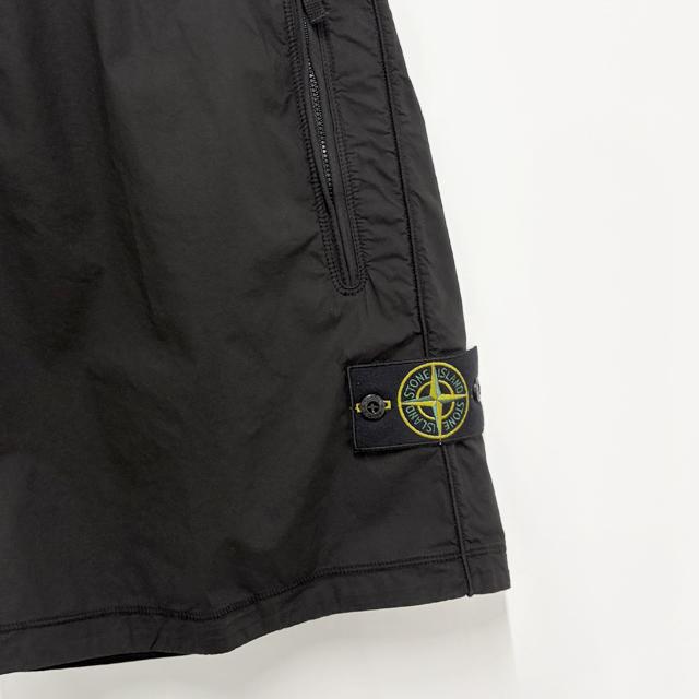STONE ISLAND Tela Parachute Cotton Shorts V0029 Black Men’s