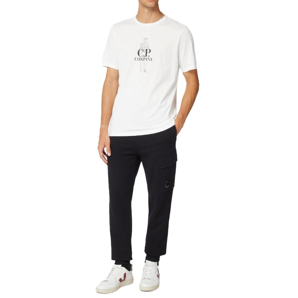 CP Company Men’s Logo Cotton Short Sleeve T-Shirt White