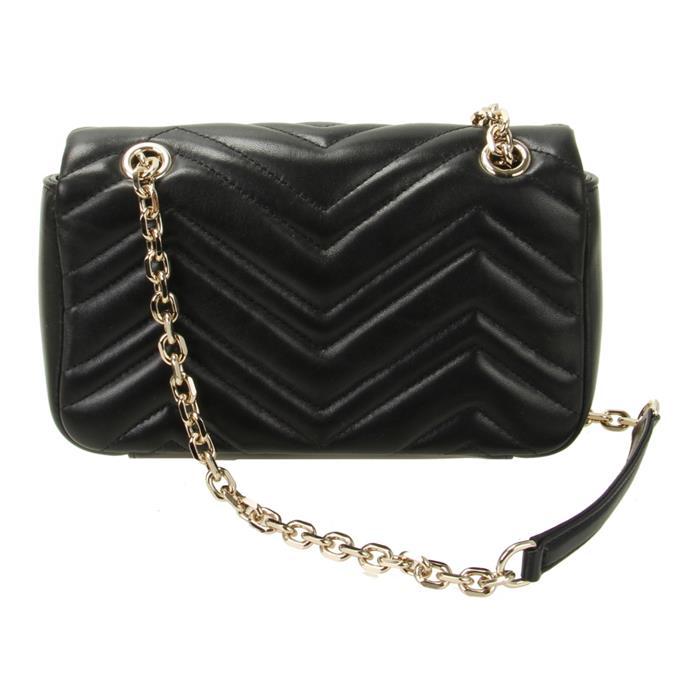 GUCCI GG Marmont Small Shoulder Bag Black Leather