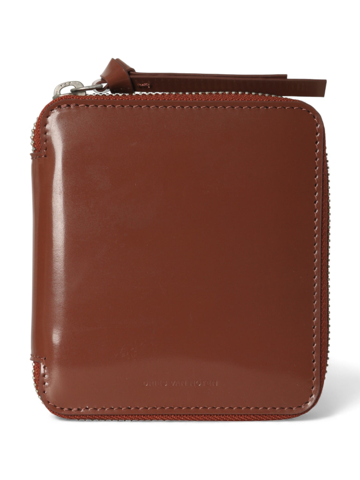 Dries Van Noten Rust Leather Square Zip Bifold Wallet 251 022101 188 701
