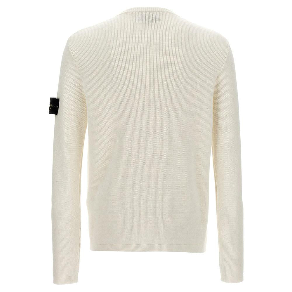 STONE ISLAND Men's Cotton Crewneck Knit Sweater Regular Fit Black