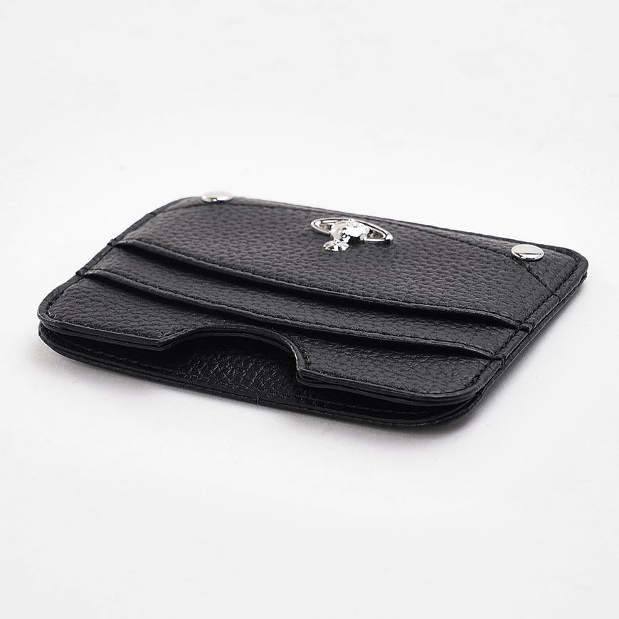 Vivienne Westwood Women’s Grain Leather Half Moon Card Holder Black