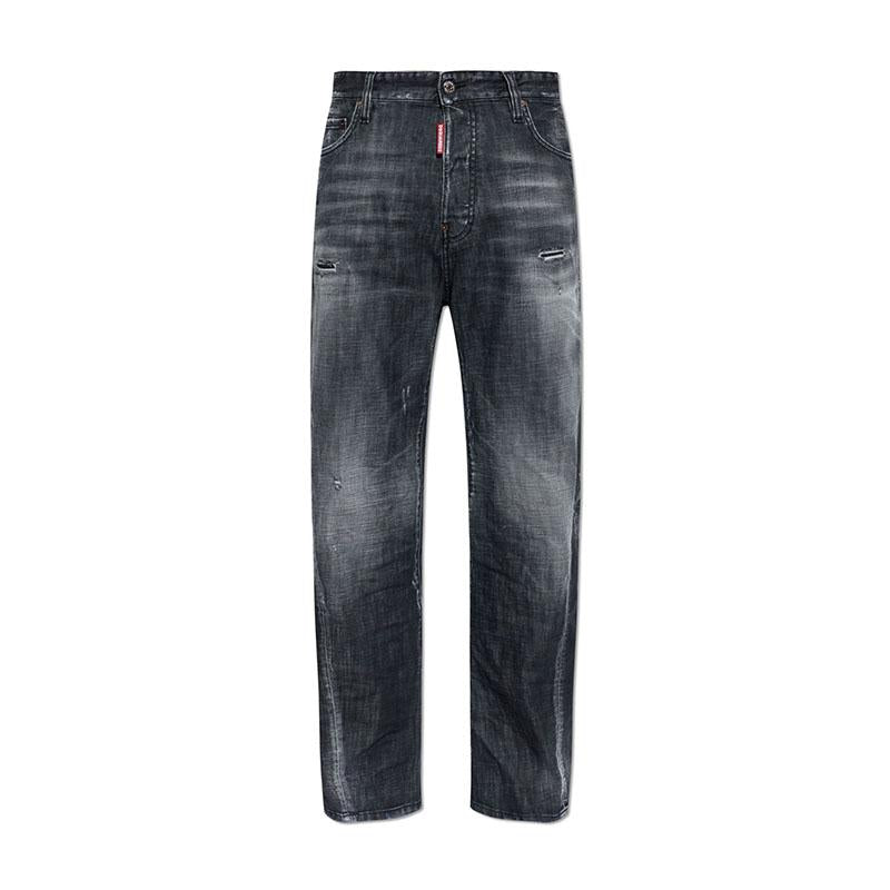 Dsquared2 Logo Patch Twisted Black Men’s Denim Jeans S74LB1913 S30357 900