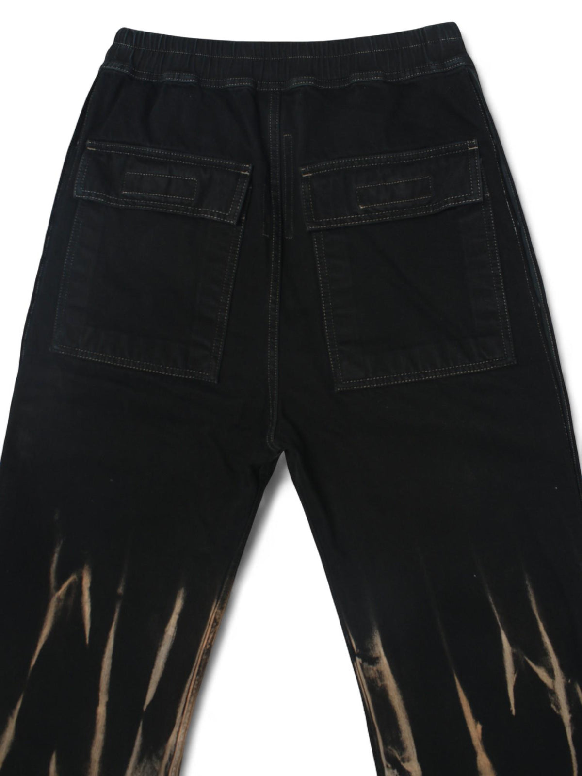 Rick Owens DRKSHDW Black Denim Pusher Pants Joggers DU02D2393 BSUN 0983