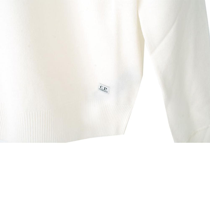 CP Company Merino Wool Turtleneck Sweater White