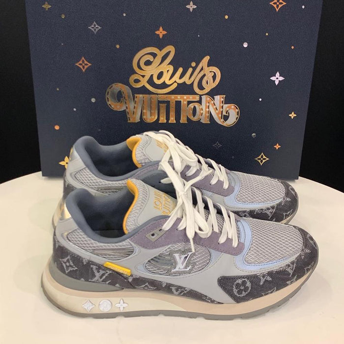 Louis Vuitton Denim Gray Run Away Low Top Sneakers Unisex