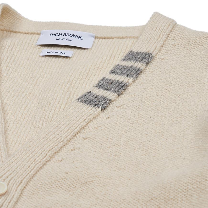 THOM BROWNE 4-Bar Stripe Wool Mohair Men's Cardigan MKC455A Y1032 100