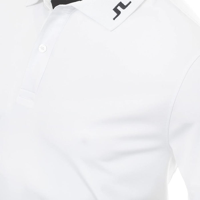 J LINDEBERG Heath Logo Embroidered Polo Shirt Men’s White