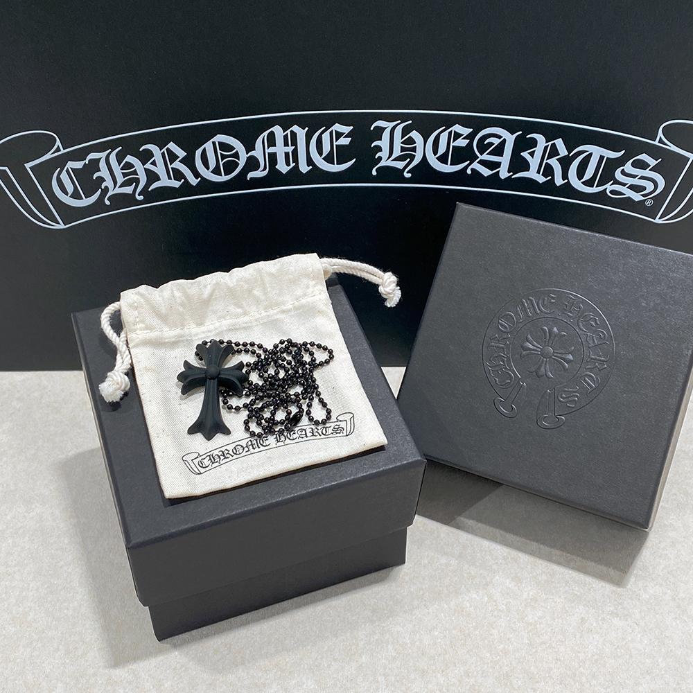 Chrome Hearts Black CH Cross Pendant Necklace Unisex