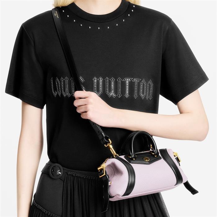 Louis Vuitton Black Leather Nano LV Biker Shoulder Bag