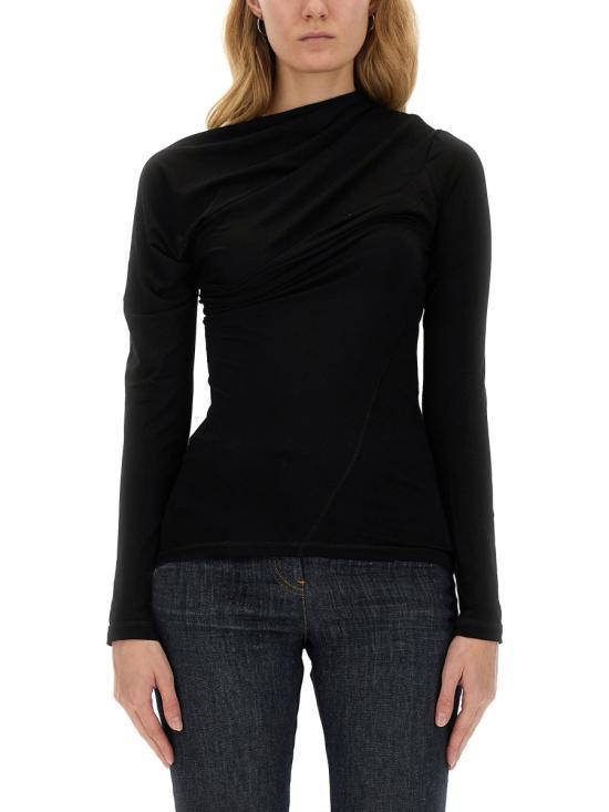 Helmut Lang Long Sleeve Sweatshirt Top O07HW504 001 BLACK DOM
