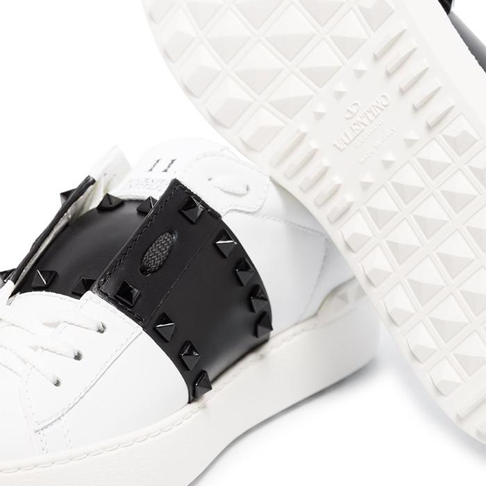 VALENTINO Women’s Black Hidden Open Leather Low-Top Sneakers