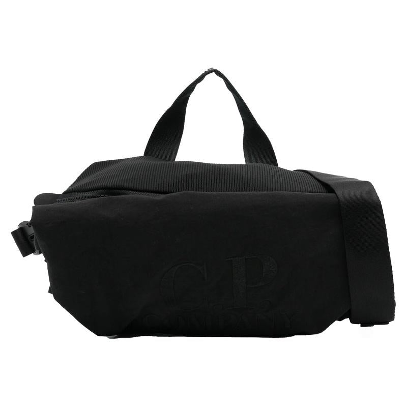 CP Company Plain Paper Touch Belt Bag Black Hip Pack