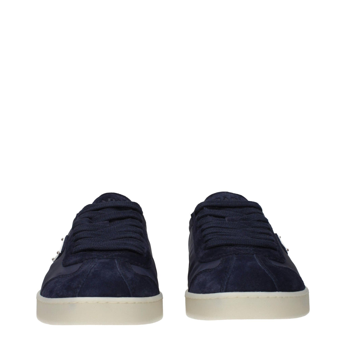 PRADA Black Leather Low Top Sneakers