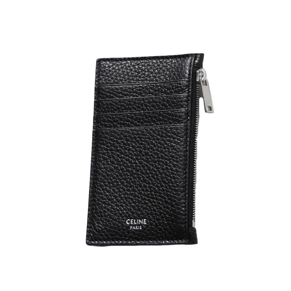 CELINE Grain Calfskin Zipper Compact Card Holder 10B683GTH 38SI