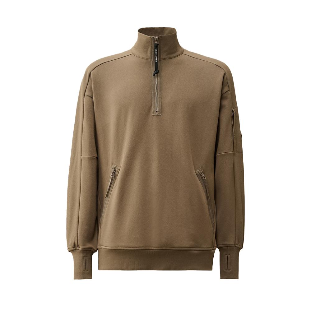 CP Company Diagonal Fleece Half-Zip Sweatshirt Men’s Green