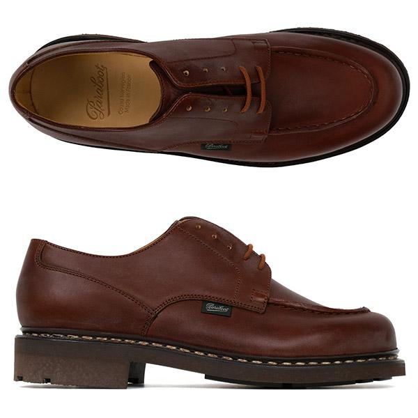 PARABOOT Maroon Chambord Leather Loafers for Men CHAMBORD 7107 08