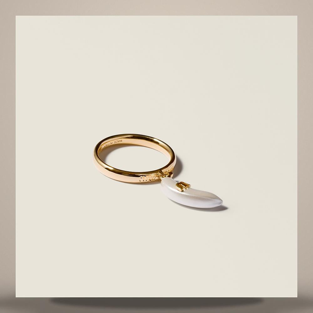 Miu Miu Metal Ring Silver-Tone Jewelry Accessory 5IA093 2G9O F0SAJ