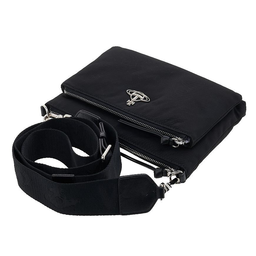 Vivienne Westwood Men's Penny Crossbody Bag Black Leather