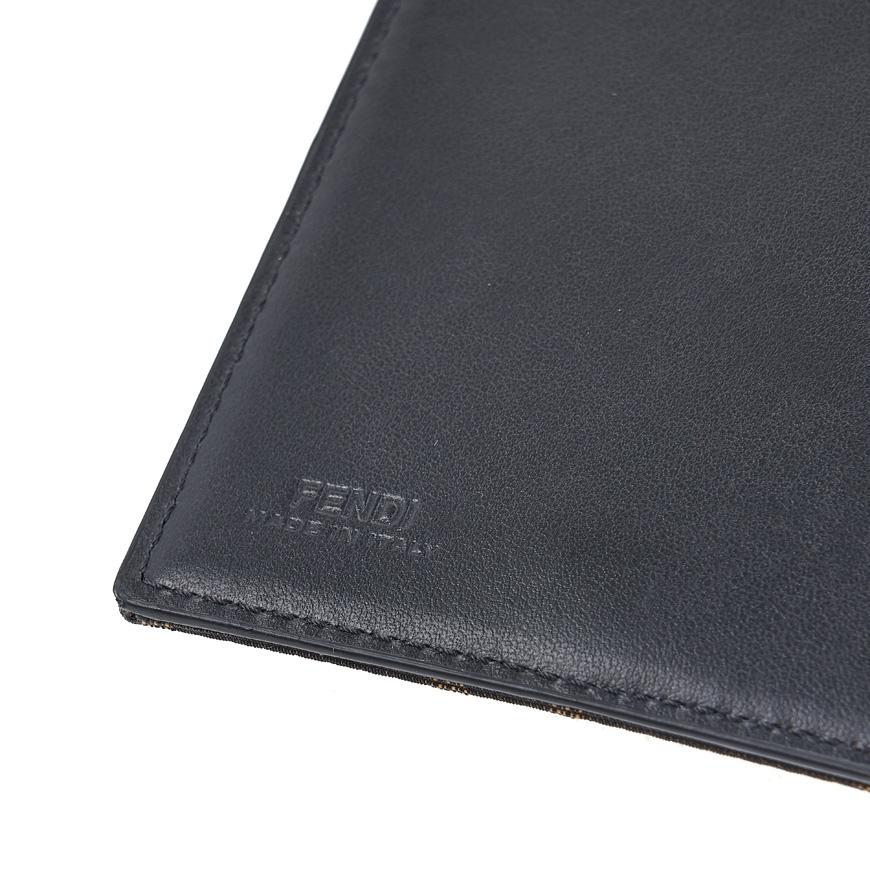 FENDI Selleria Leather Men's Passport Wallet