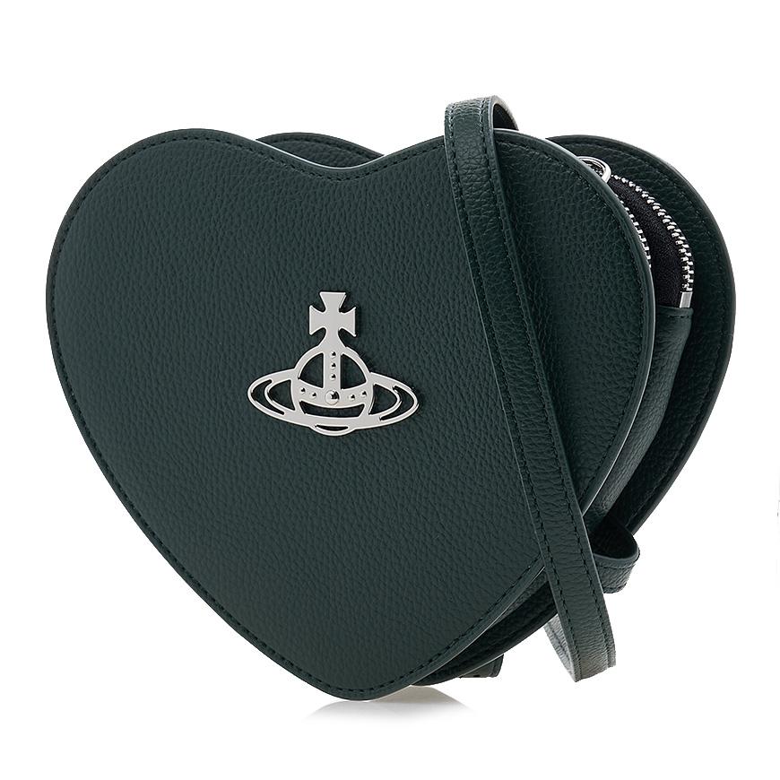 Vivienne Westwood Louis Heart Crossbody Bag Navy Leather