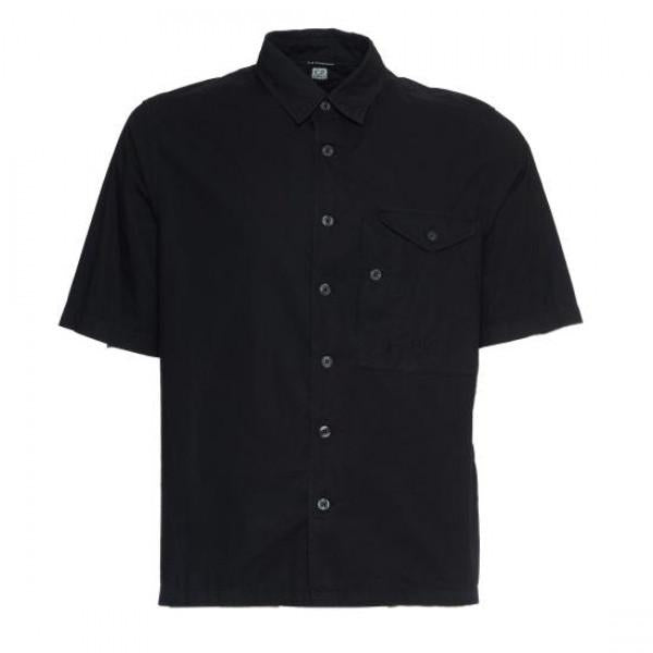 CP Company Poplin Short Sleeve Shirt Black Men’s Shirt