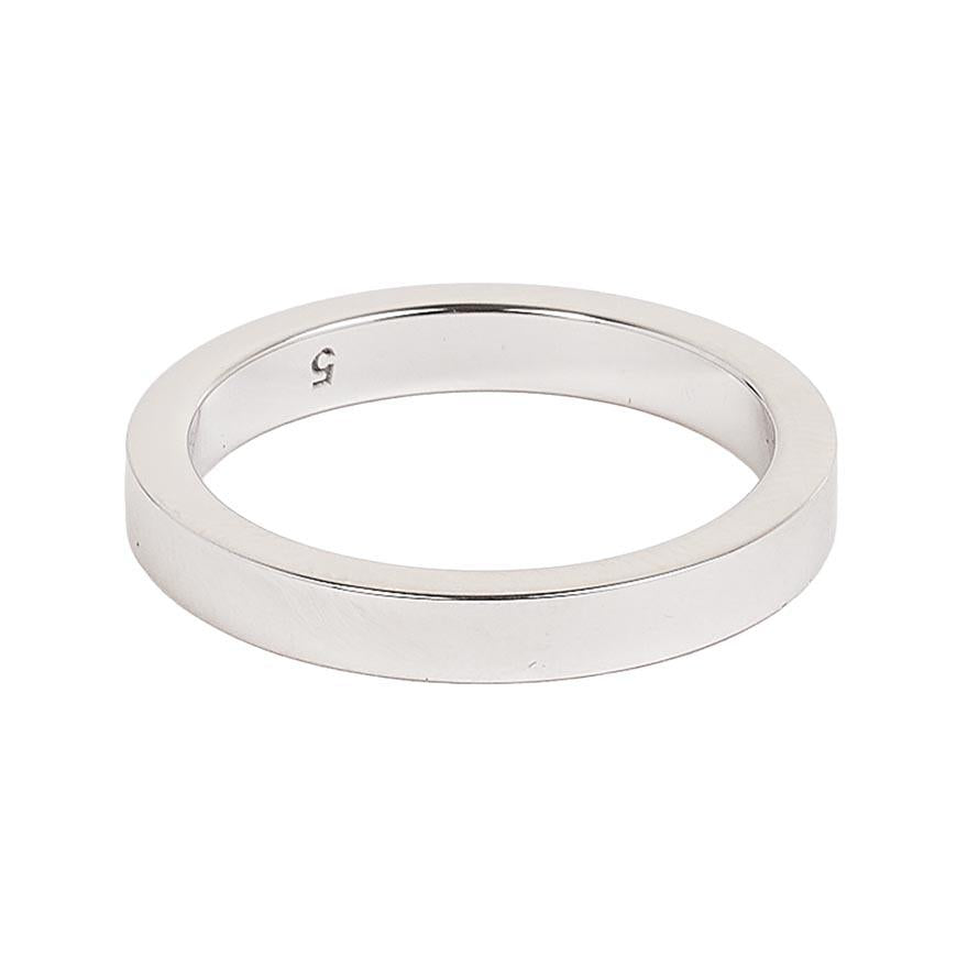 Maison Margiela Unisex Logo Ring Silver-Tone Jewelry