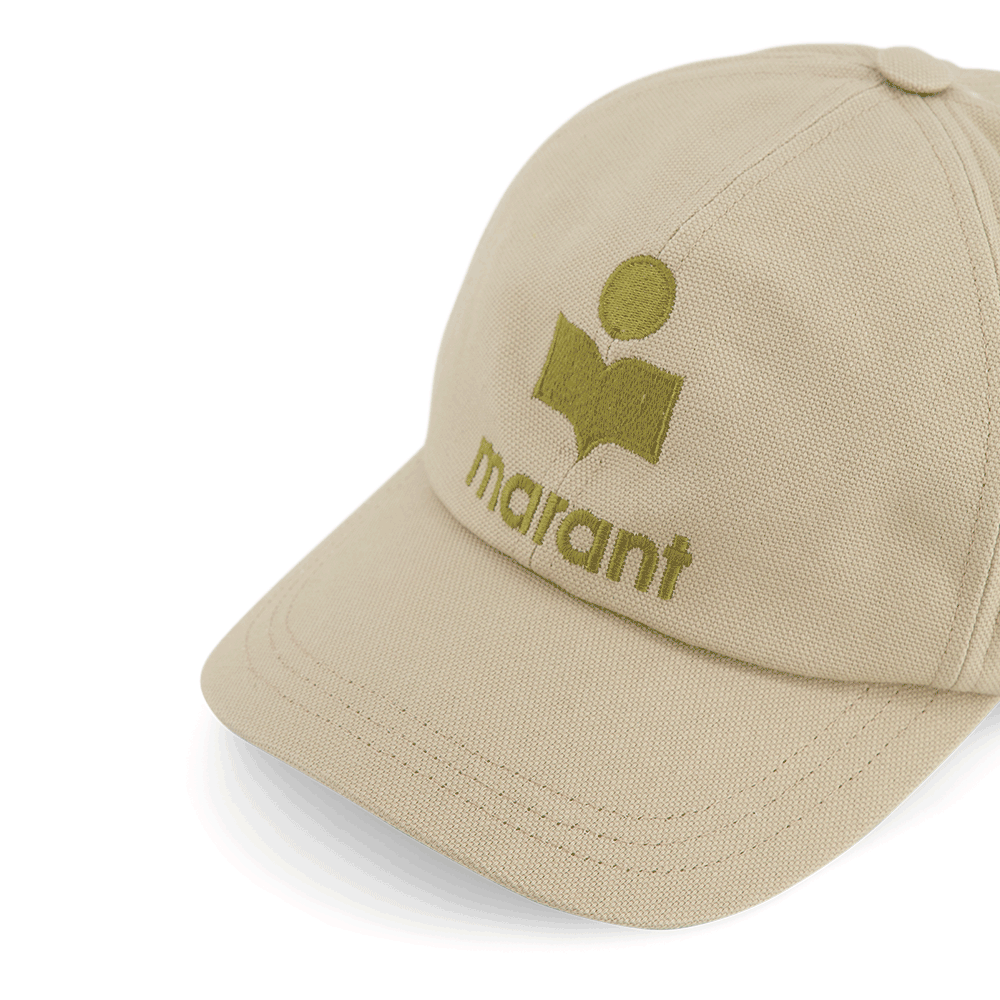 Isabel Marant Tyron Logo Baseball Cap Unisex Beige Cotton