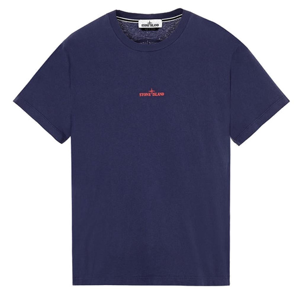 STONE ISLAND Graphic Logo Short Sleeve T-Shirt Purple Blue 76152NS94 V0027