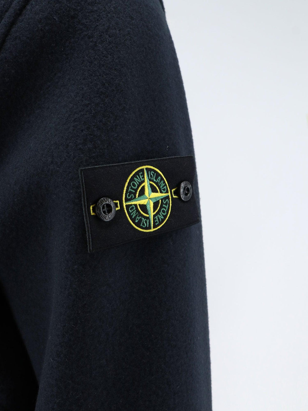 STONE ISLAND Black Cotton Trench Coat