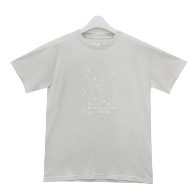 Maison Margiela Back Stitch Number Logo Short Sleeve T-Shirt White