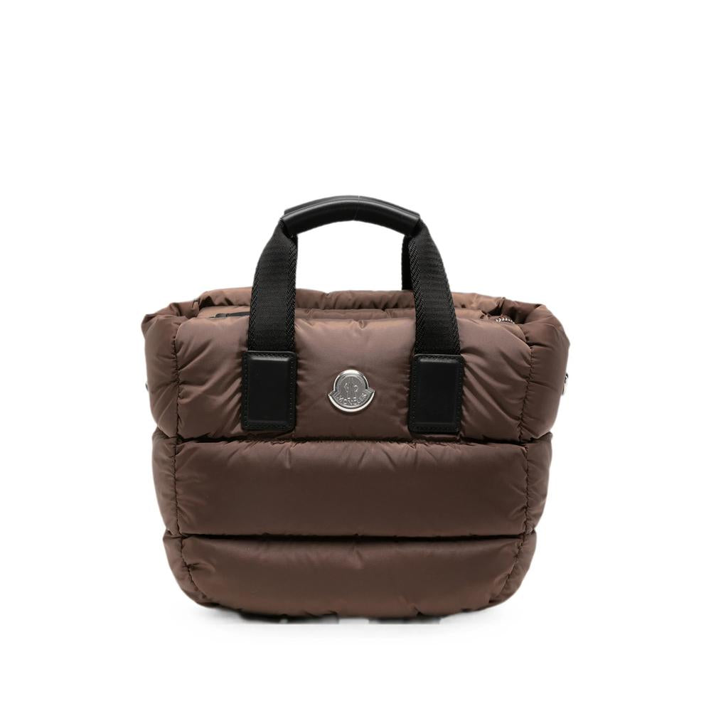 Moncler Black Leather Tote Bag
