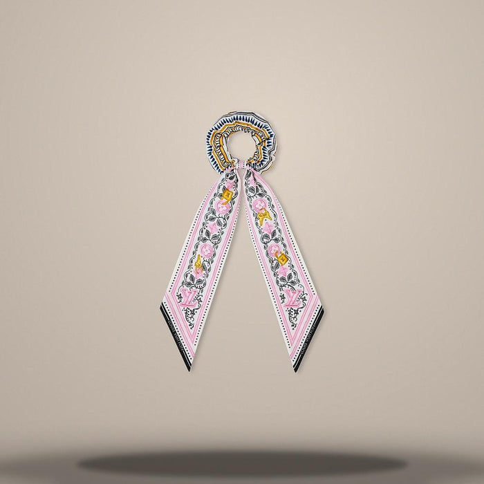Louis Vuitton Summer Garden Scrunchie Blue Hair Band Accessory
