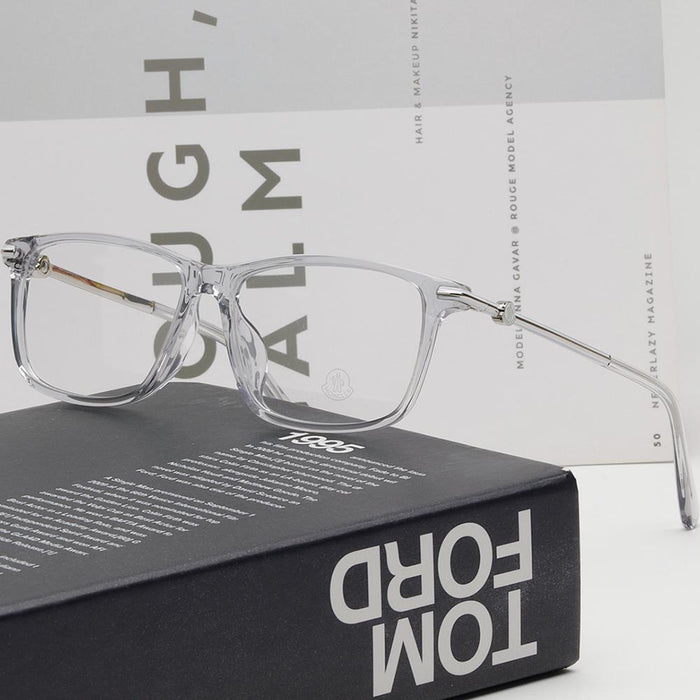 Moncler Transparent Square Acetate Asian Fit Eyeglass Frames Unisex ML5205F 020