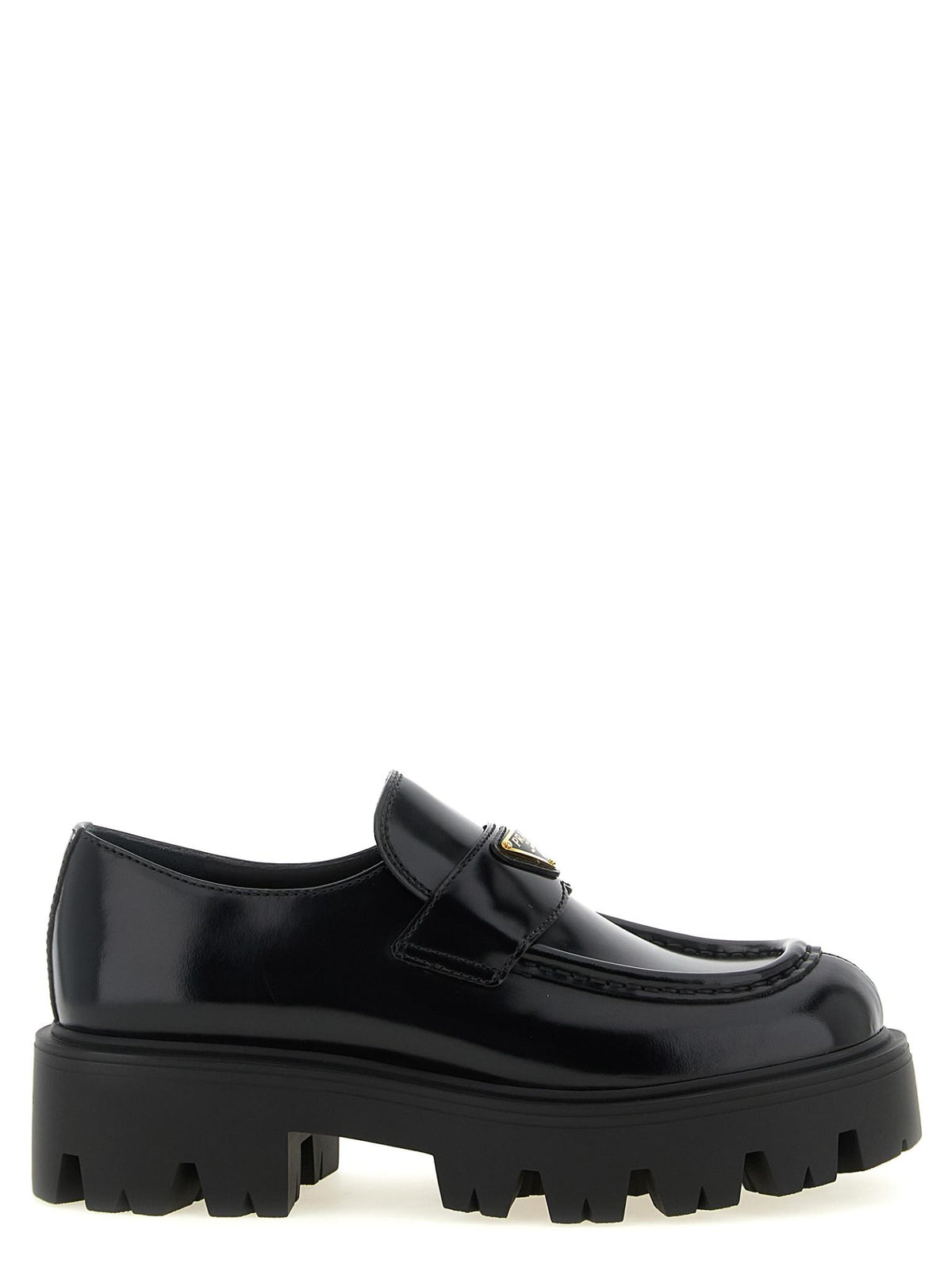 PRADA Black Leather Loafers