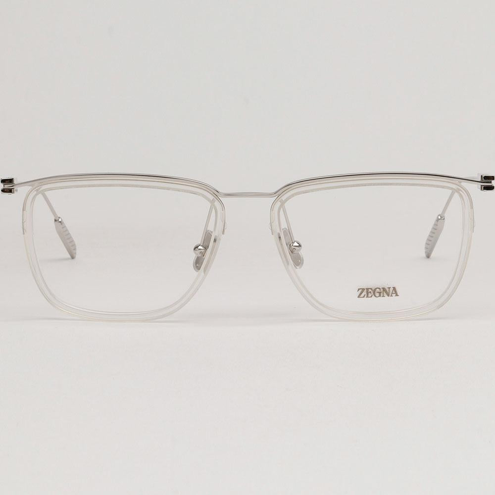 Zegna Clear Rectangle Unisex Eyeglass Frames EZ5288 026