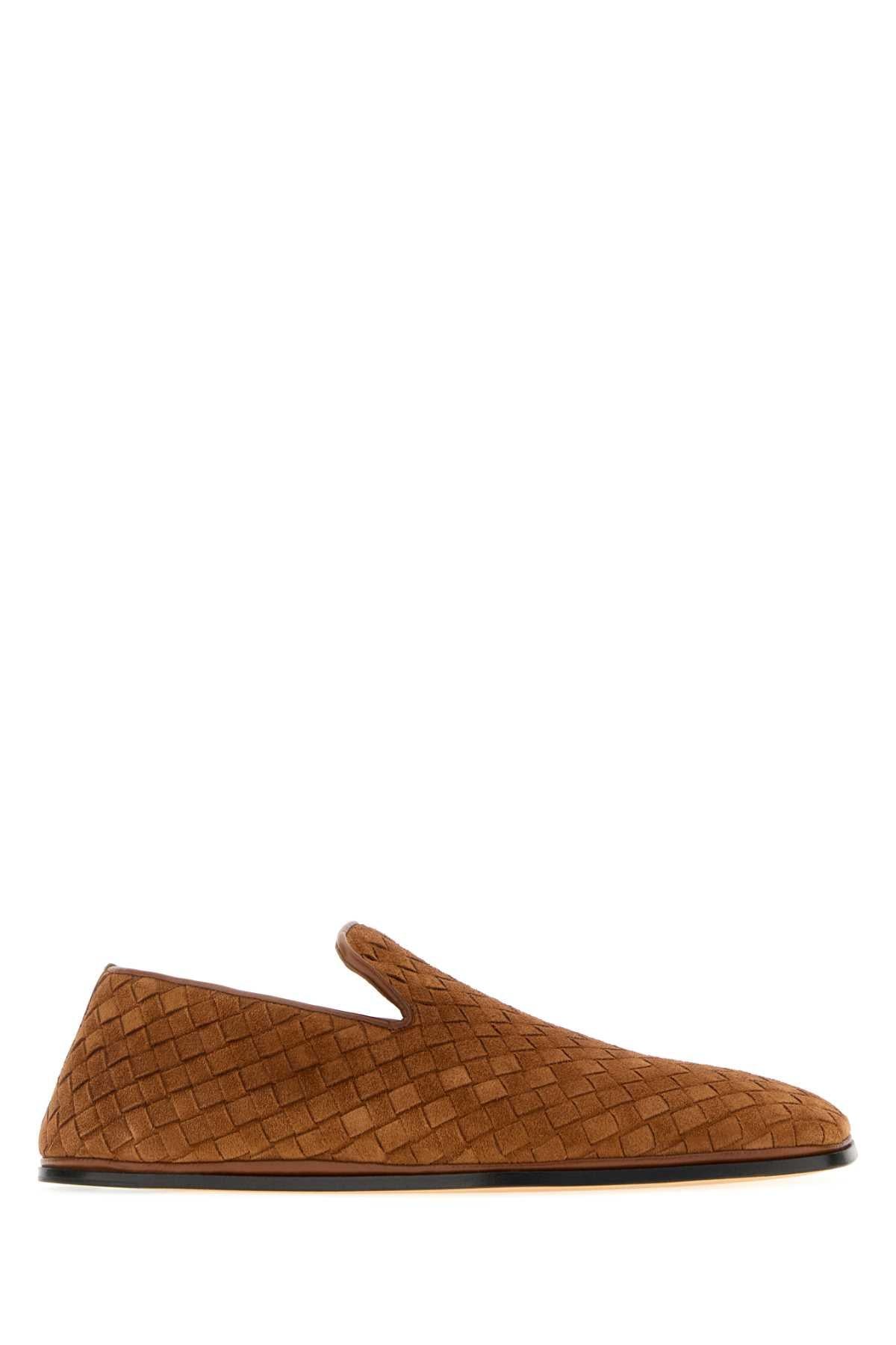 Bottega Veneta Leather Slip-On Loafers Brown Women’s