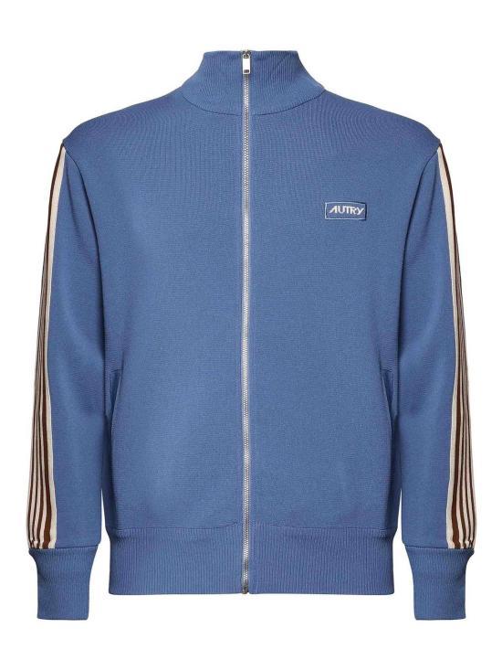 AUTRY Mens Bomber Jacket JAPM24KN KNIT INDIGO DOM