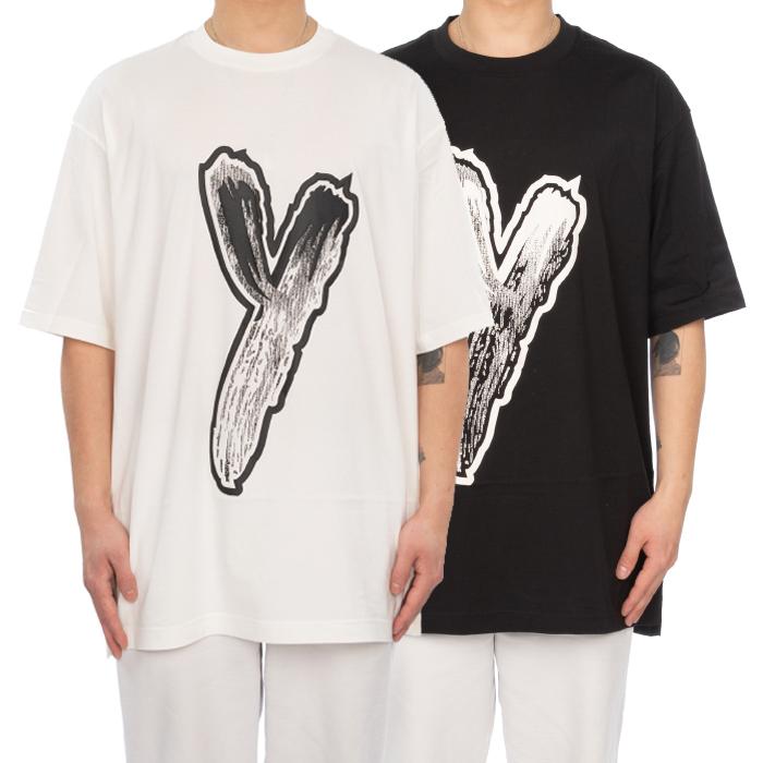 Y-3 Men’s Logo GFX Oversized T-Shirt White