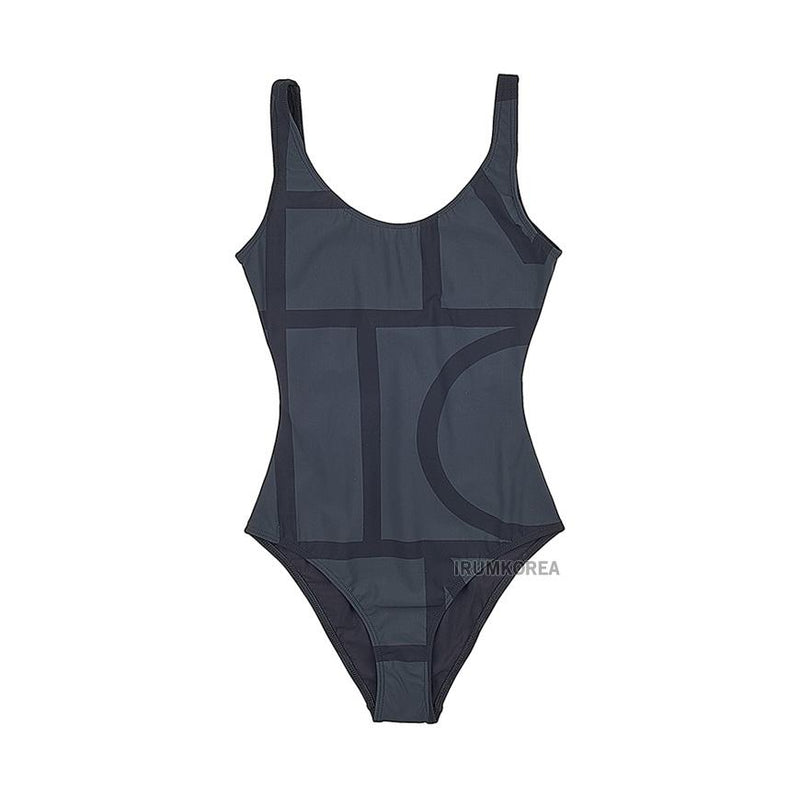 Toteme Monogram Print One-Piece Swimsuit Women’s Black 213842795 925 1
