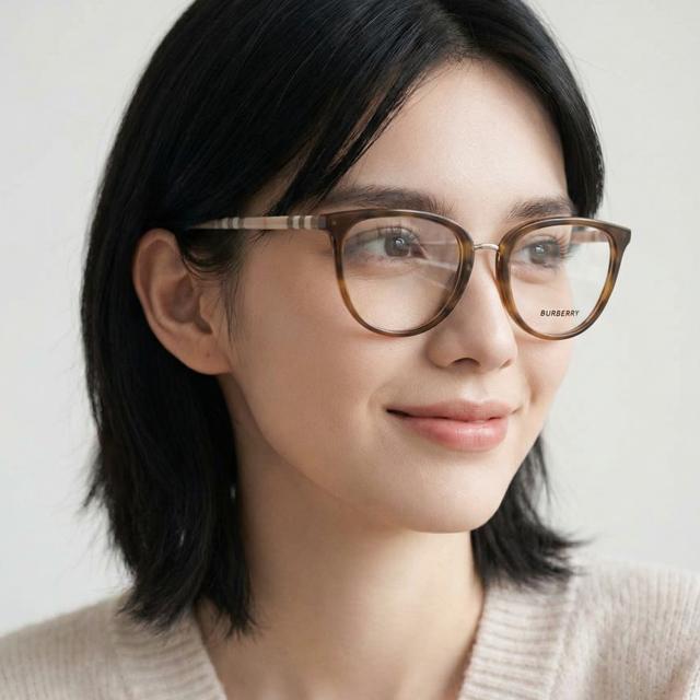 BURBERRY Havana Round Acetate Eyeglasses Frames Unisex BE2366U 4019